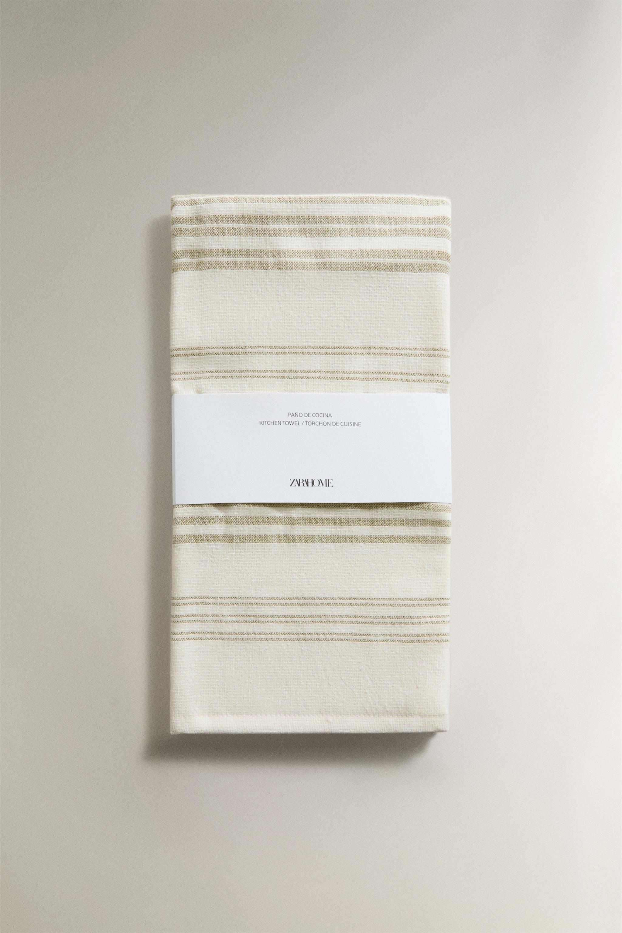 STRIPED COTTON TERRYCLOTH KITCHEN TOWEL